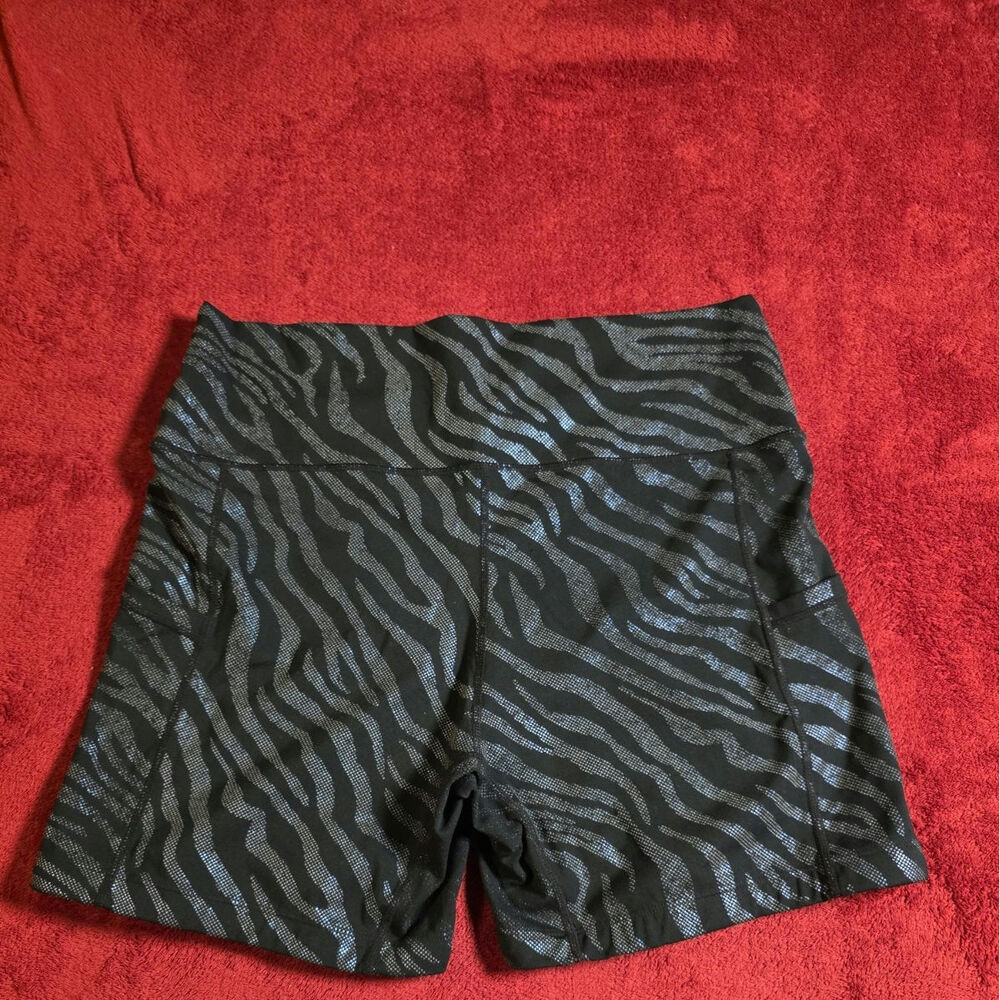 CVG Constantly Varied Gear Women’s Large Black BLUE Zebra Print Squat Approved